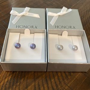 Cultured pearl earrings